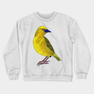 Holub&#39;s African Golden Weaver Bird Illustration Crewneck Sweatshirt